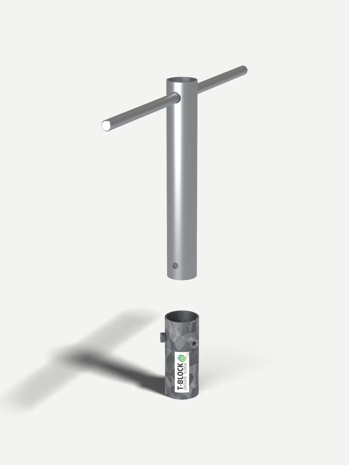 Barra Ø20 L600mm — zincata elettrolitica, come si accoppia (esploso)